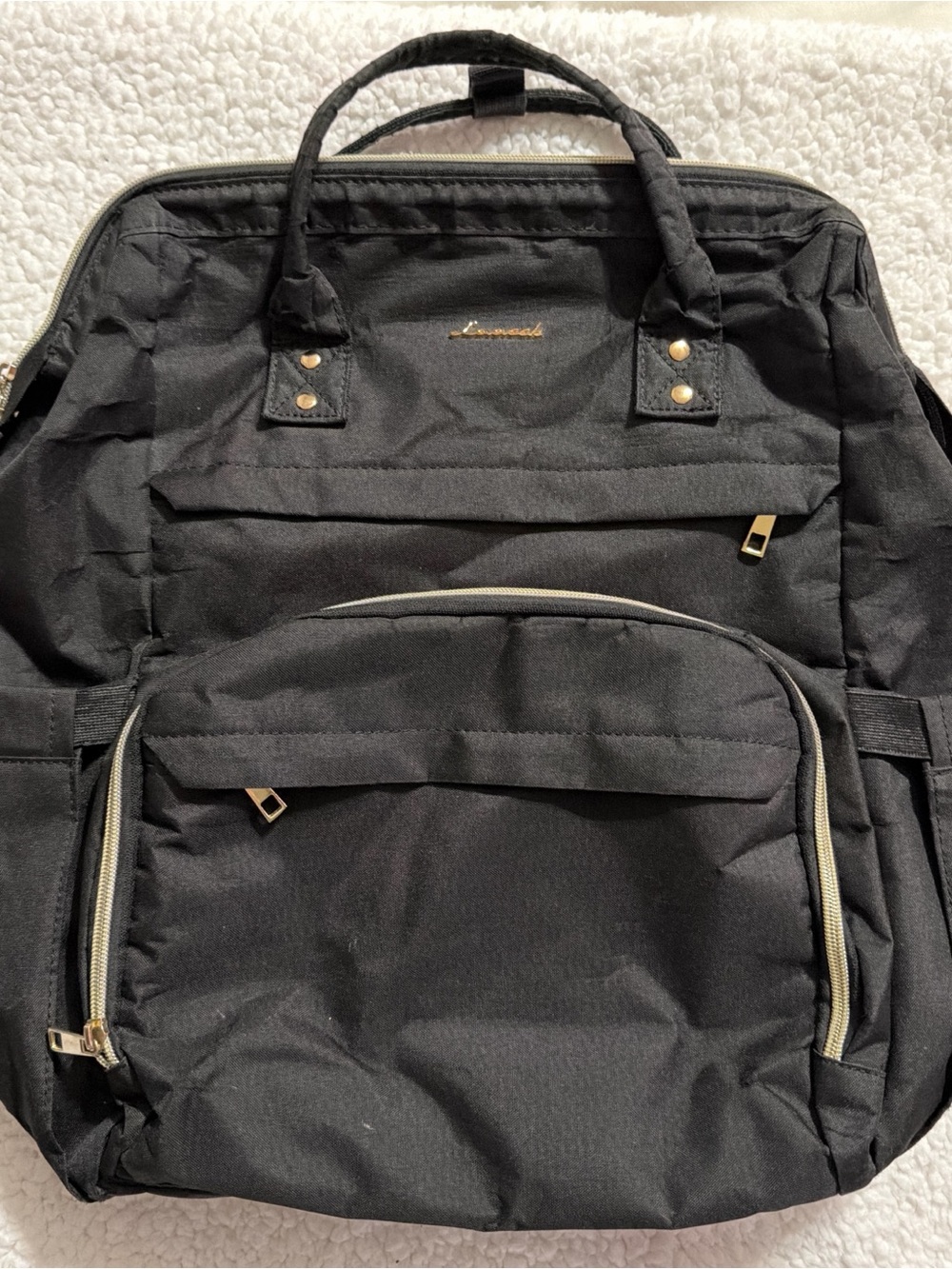 Lovevook Black Backpack - Sleek Everyday Carry-Flight Attendant fave